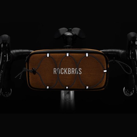 Torba na kierownicę 1,9L Rockbros TL001 ROAD TO SKY wodoodporna - pomarańczowa
