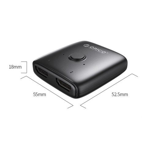 Adapter HDMI Orico AS2-A1 dwukierunkowy splitter - czarny