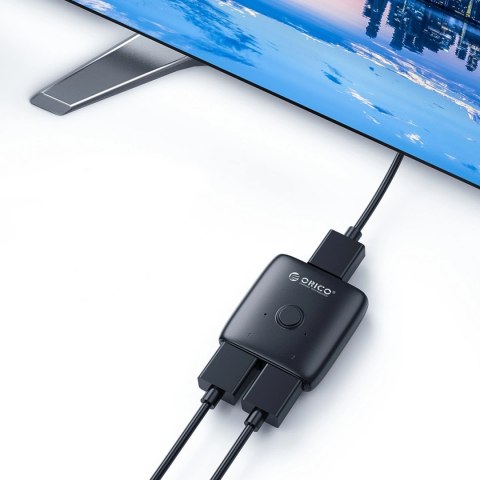 Adapter HDMI Orico AS2-A1 dwukierunkowy splitter - czarny