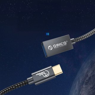 Adapter Orico CAF31 USB-C - USB-A 3.1 Gen 2 10Gbps 30cm OTG - czarny