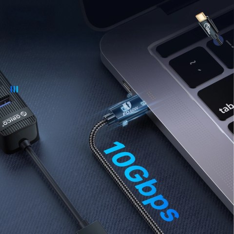 Adapter Orico CAF31 USB-C - USB-A 3.1 Gen 2 10Gbps 30cm OTG - czarny
