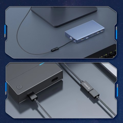 Adapter Orico CAF31 USB-C - USB-A 3.1 Gen 2 10Gbps 30cm OTG - czarny