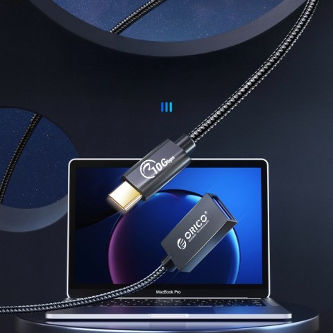 Adapter Orico CAF31 USB-C - USB-A 3.1 Gen 2 10Gbps 30cm OTG - czarny