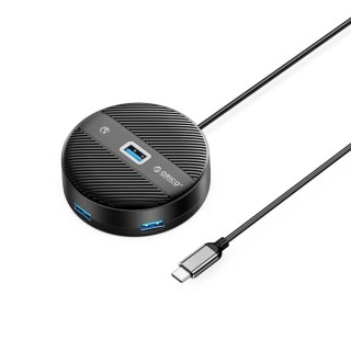 Hub USB ORICO YS1-C2 4-portowy 1x USB-A 3.0 3x USB-A 2.0 0,3 m - czarny