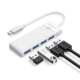 Hub USB Orico PAPW4A-C3 4-portowy 4x USB-A 3.0 0,15 m - biały