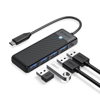 Hub USB Orico PAPW4A-C3 4-portowy 4x USB-A 3.0 0,15 m - czarny