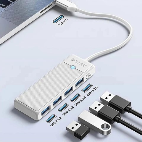 Hub USB Orico PAPW4A-C3 4-portowy 4x USB-A 3.0 1,8 m - biały