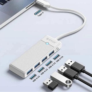 Hub USB Orico PAPW4A-C3 4-portowy 4x USB-A 3.0 1 m - biały