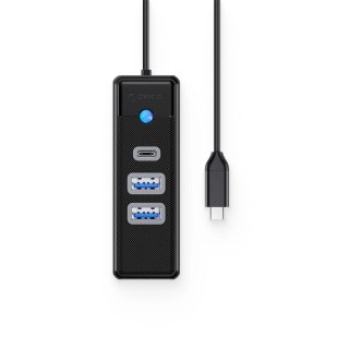 Hub USB Orico PWC2U-C3 3-portowy 2x USB-A 3.0 1x USB-C 3.0 0,5 m - czarny