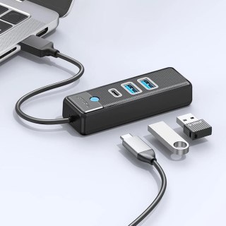 Hub USB Orico PWC2U-U3 3-portowy 2x USB-A 3.0 1x USB-C 3.0 0,5 m - czarny
