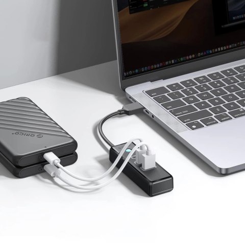 Hub USB Orico PWC2U-U3 3-portowy 2x USB-A 3.0 1x USB-C 3.0 1 m - czarny