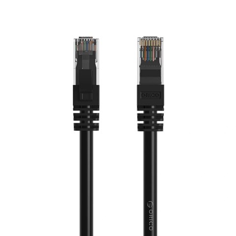 Kabel sieciowy Ethernet Orico PUG-C6 CAT6 1000Mbps RJ45 internetowy LAN okrągły 1 m - czarny