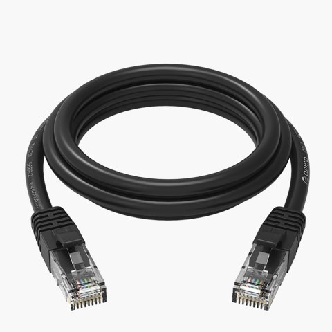 Kabel sieciowy Ethernet Orico PUG-C6 CAT6 1000Mbps RJ45 internetowy LAN okrągły 2 m - czarny