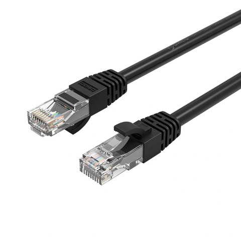 Kabel sieciowy Ethernet Orico PUG-C6 CAT6 1000Mbps RJ45 internetowy LAN okrągły 3 m - czarny