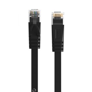 Kabel sieciowy Ethernet Orico PUG-C6B CAT6 1000Mbps RJ45 internetowy LAN płaski 15 m - czarny