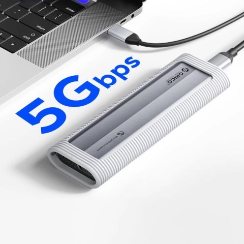 Kieszeń dyskowa Orico AXM2F M.2 SATA SSD USB-C 3.2 - szara
