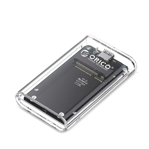 Kieszeń dyskowa Orico TC10-MS MSATA USB-C 3.2 5Gb/s - przezroczysta
