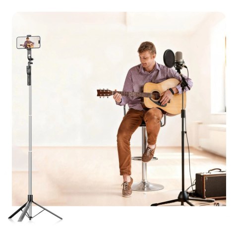 Selfie stick Orico SPM190 tripod 1/4" na telefon kamerę aparat z obrotem 360 stopni Bluetooth 5.2 - czarny