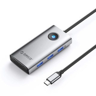 Stacja dokująca USB-C Orico PW11 6w1 3x USB-A 3.0 1x USB-C PD 100 W 1x HDMI 4K 30Hz 1x RJ45 2.5G Ethernet - szara