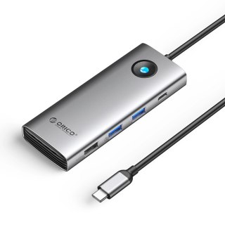 Stacja dokująca USB-C Orico PW11 8w1 2x USB-A 3.0 1x USB-A 2.0 1x USB-C 3.0 1x USB-C PD 100 W 1x HDMI 4K 60Hz 1x VGA 1080P 60Hz 