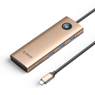 Stacja dokująca USB-C Orico PW11 9w1 3x USB-A 3.0 1x USB-C PD 100 1x HDMI 4K 60Hz 1x VGA 1080P 60Hz 1x microSD/SD 1x RJ45 Gigabi