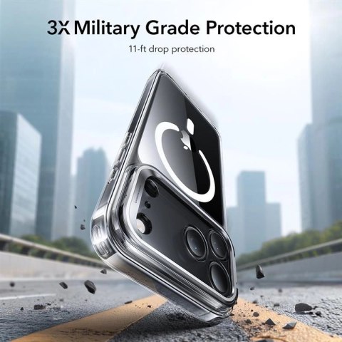 Etui ESR Classic Hybrid Kickstand MagSafe na iPhone 17 Pro - przezroczyste