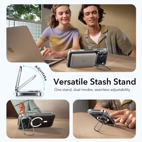 Etui ESR Classic Hybrid Kickstand MagSafe na iPhone 17 Pro - przezroczyste