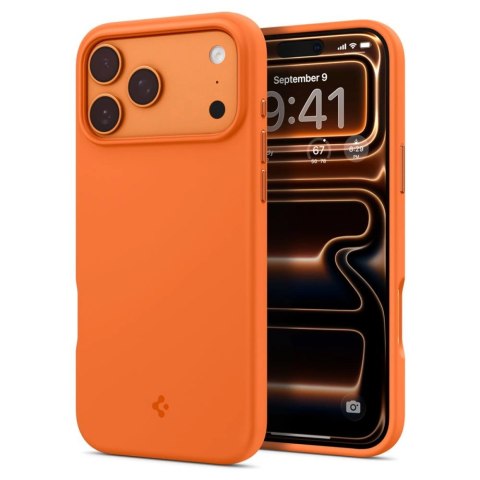 Etui Spigen Silicone Fit Mag MagSafe na iPhone 17 Pro Max - pomarańczowe