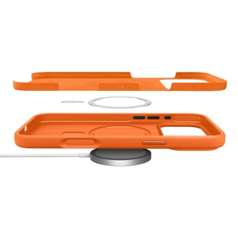 Etui Spigen Silicone Fit Mag MagSafe na iPhone 17 Pro Max - pomarańczowe