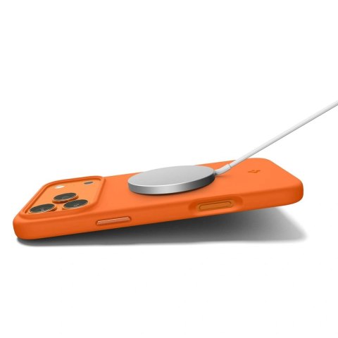 Etui Spigen Silicone Fit Mag MagSafe na iPhone 17 Pro Max - pomarańczowe