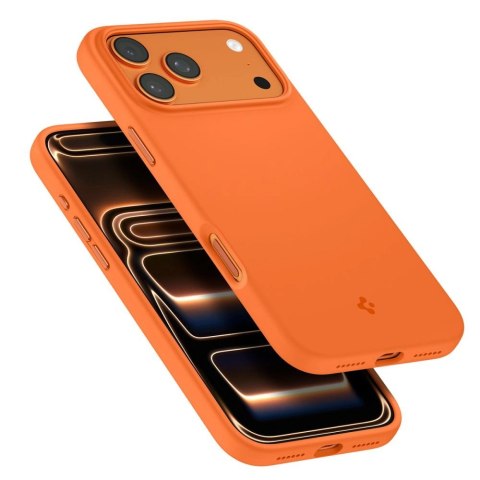 Etui Spigen Silicone Fit Mag MagSafe na iPhone 17 Pro Max - pomarańczowe