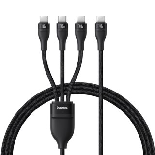 Kabel Baseus Flash Series 3 100W 3w1 USB-C - 3xUSB-C 1,5m - czarny