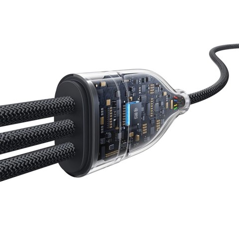 Kabel Baseus Flash Series 3 100W 3w1 USB-C - 3xUSB-C 1,5m - czarny