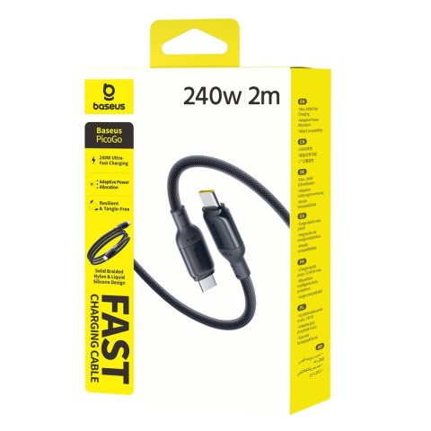 Kabel Baseus PicoGo 240W USB-C - USB-C 2m - czarny