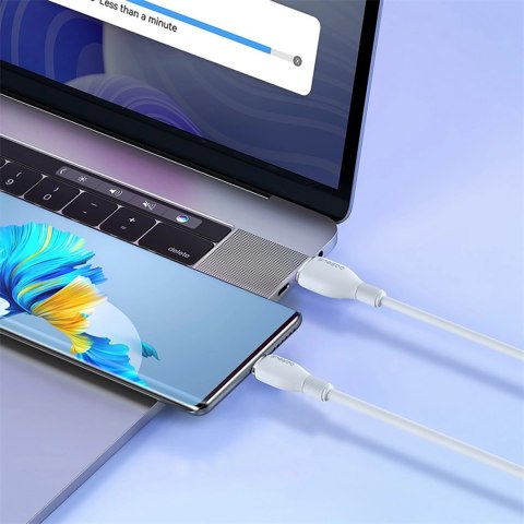 Kabel Baseus Pudding 100W USB-A - USB-C 1,2m - biały