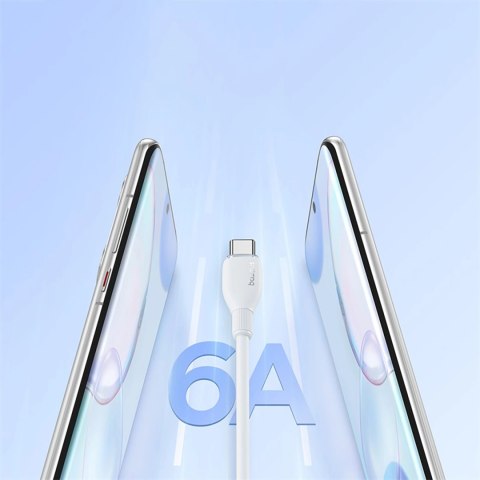 Kabel Baseus Pudding 100W USB-A - USB-C 1,2m - biały