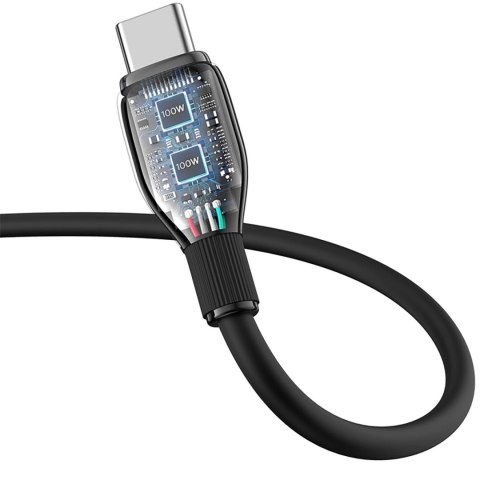 Kabel Baseus Pudding 100W USB-A - USB-C 1,2m - czarny