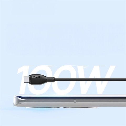 Kabel Baseus Pudding 100W USB-A - USB-C 1,2m - czarny