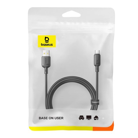 Kabel Baseus Silky 3A USB-A - USB-C 1m - czarny
