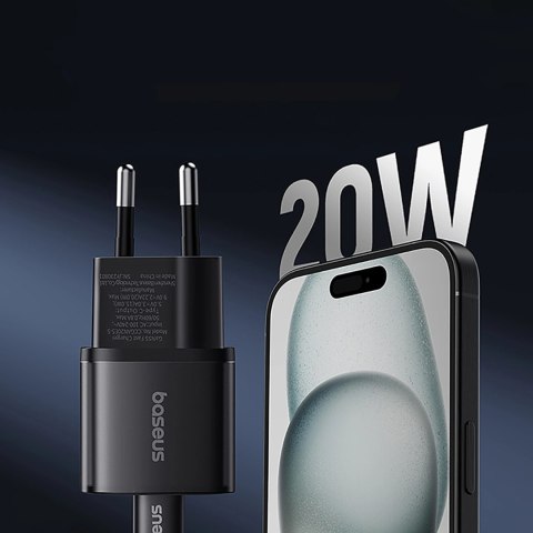 Ładowarka sieciowa Baseus GaN5S 20W 1xUSB-C - czarna