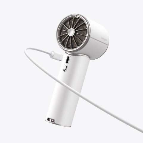 Mini wentylator Jisulife Handheld Fan Pro1 Mini 4250 mAh USB-C przenośny wiatraczek dmuchawa - biały