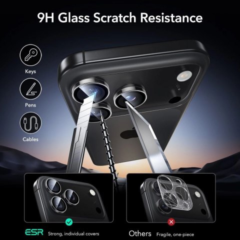 Osłona aparatu ESR Armorite na iPhone 14 Pro / Pro Max / 15 Pro / Pro Max / 16 Pro / Pro Max / 17 Pro / Pro Max - przezroczysta
