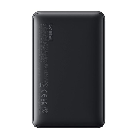 Powerbank Baseus EnerFill FP11 10000mAh 15W (z czarnym kablem Simple USB-C - USB-C 20V/3A 30cm) - czarny