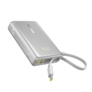Powerbank Baseus PicoGo 10000mAh 45W z wyświetlaczem cyfrowym z wbudowanym kablem USB-C - tytanowy