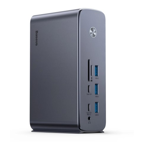 Stacja dokująca USB-C Baseus UnionJoy 2xHDMI4K@60Hz 1xDP4K@60Hz 3xUSB-A3.0 2xUSB-C3.0 2xUSB-A2.0 1xRJ45 PD PC 1xSD+TF 1x3.5mm mi