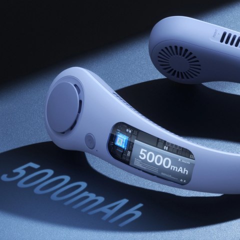 Wentylator Jisulife Neck Fan 4 5000mAh na szyję przenośny wiatraczek USB - jasnoniebieski