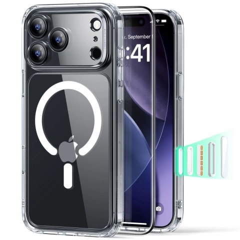 Zestaw ESR Classic Hybrid MagSafe + Szkło hartowane na iPhone 17 Pro - przezroczyste