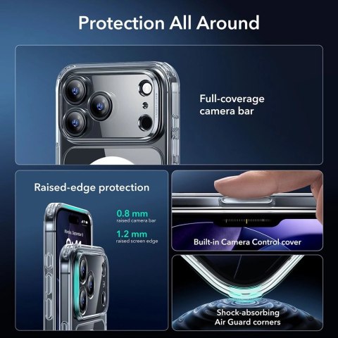 Zestaw ESR Classic Hybrid MagSafe + Szkło hartowane na iPhone 17 Pro - przezroczyste