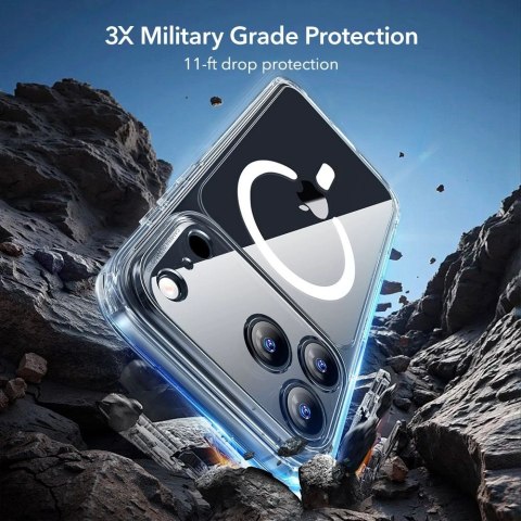 Zestaw ESR Classic Hybrid MagSafe + Szkło hartowane na iPhone 17 Pro - przezroczyste