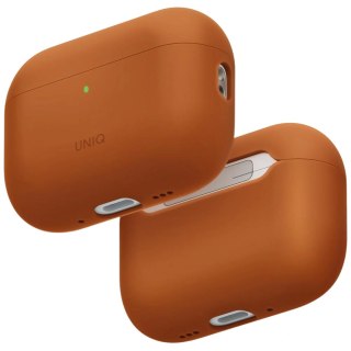 Etui UNIQ Lino Silicone na AirPods Pro 3 - pomarańczowe